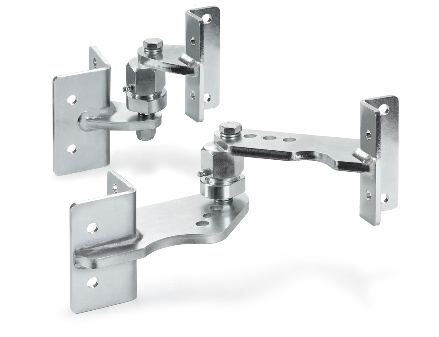 Rising shop gate hinges